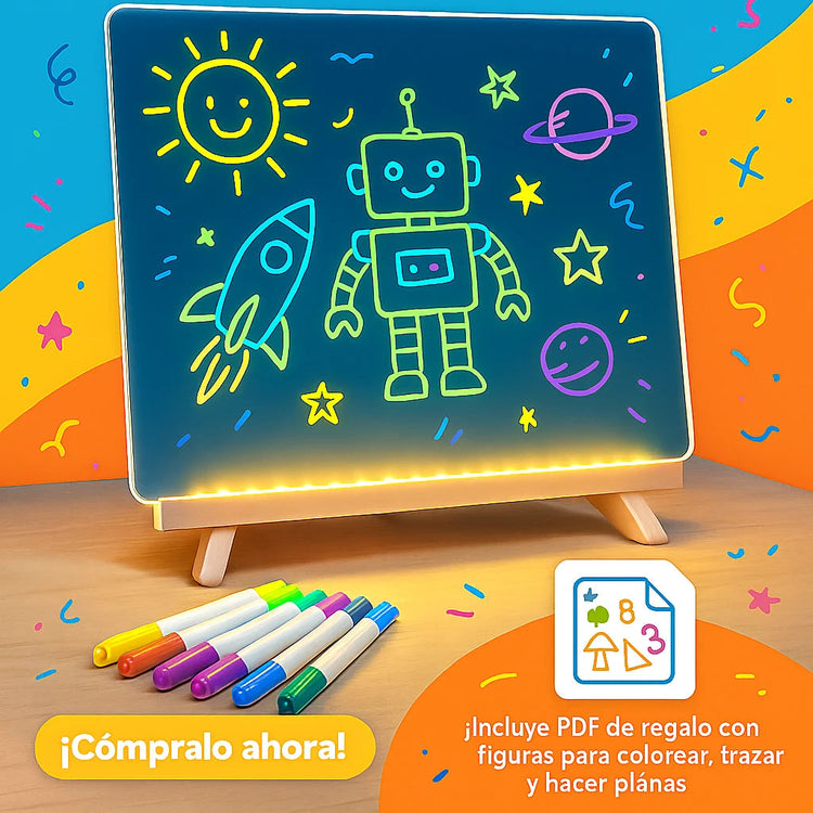 Tablero Lámpara Acrílica DIY de Mensajes Luminosos – MiniKids®