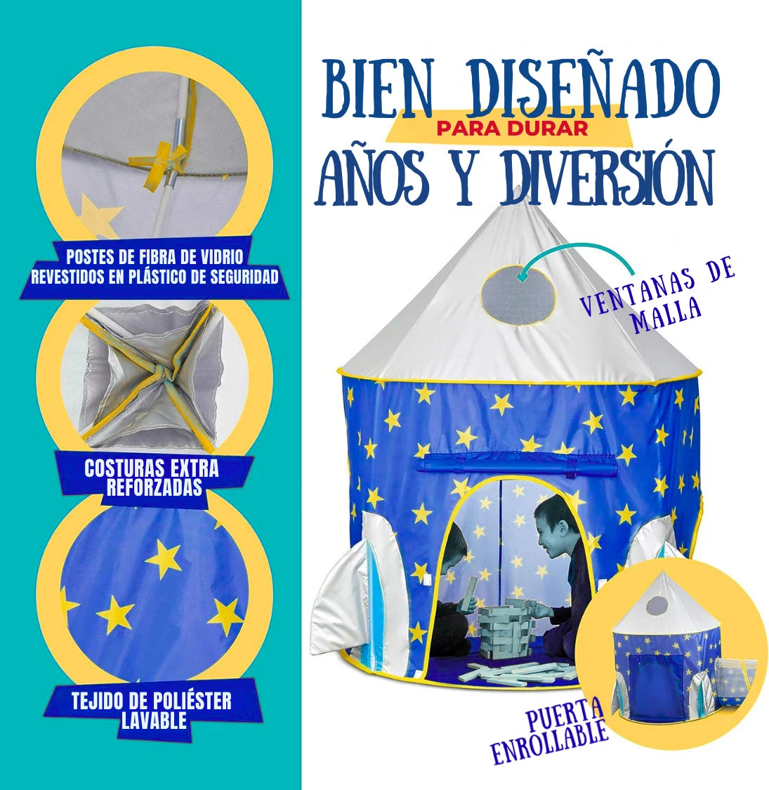 Carpa, Túnel y Piscina de Juegos - Mini Parque Explorador