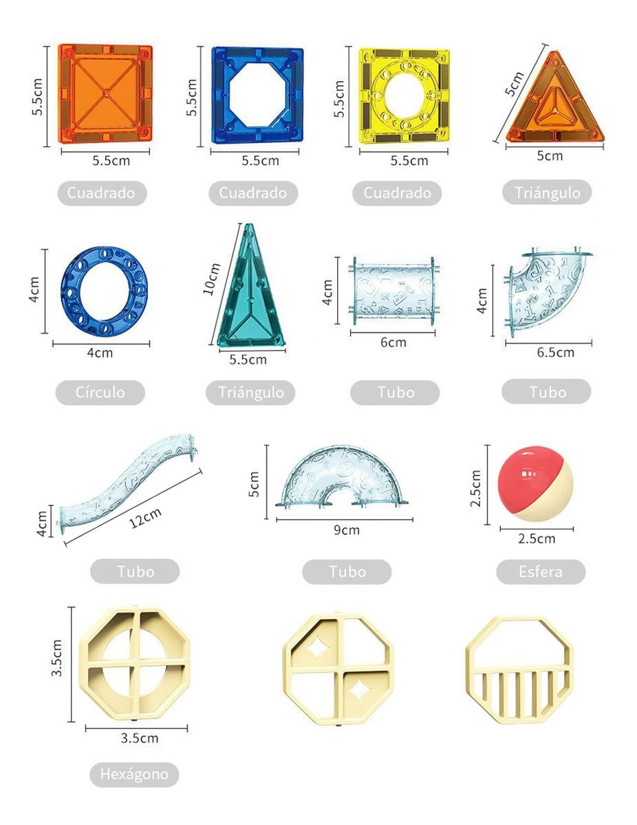 Set Bloques Magneticos Tobogan 73 Piezas