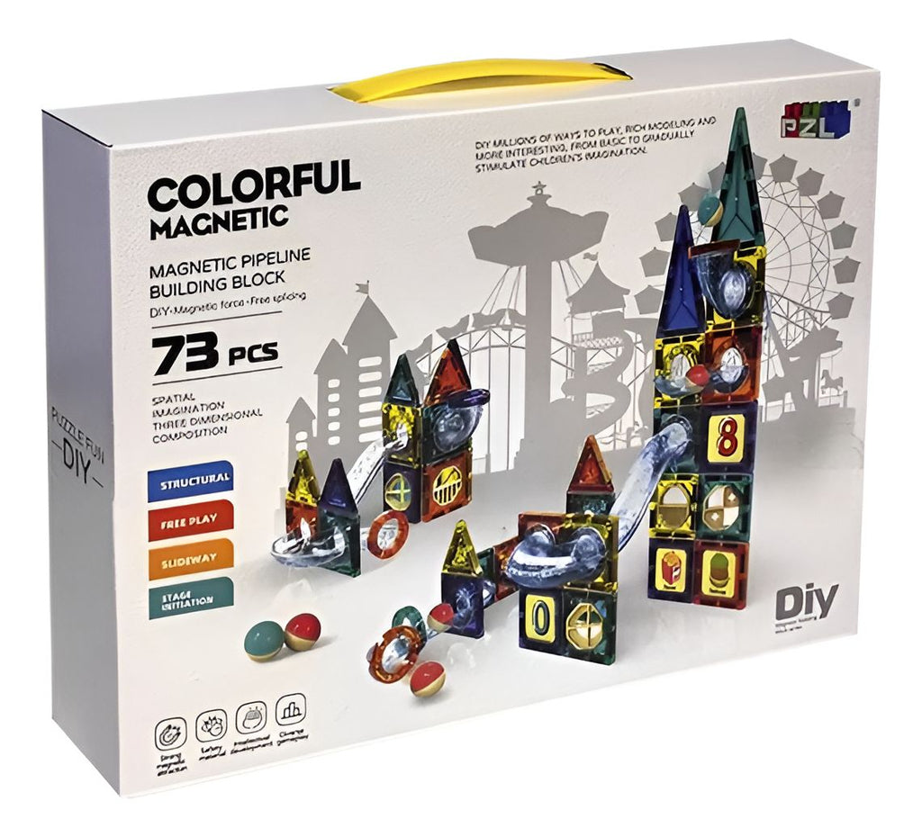 Set Bloques Magneticos Tobogan 73 Piezas