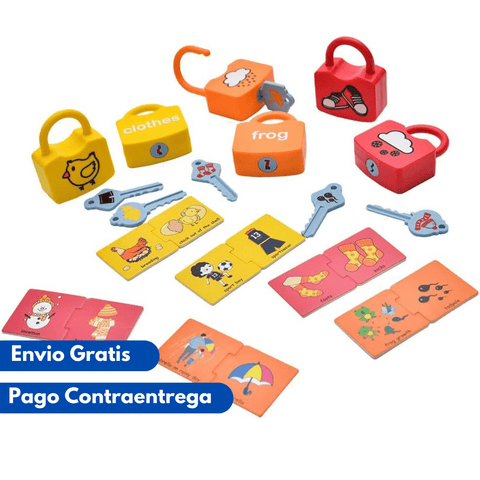 Tablero de Cerraduras Montessori - Desarrollo de Habilidades Prácticas y Cognitivas