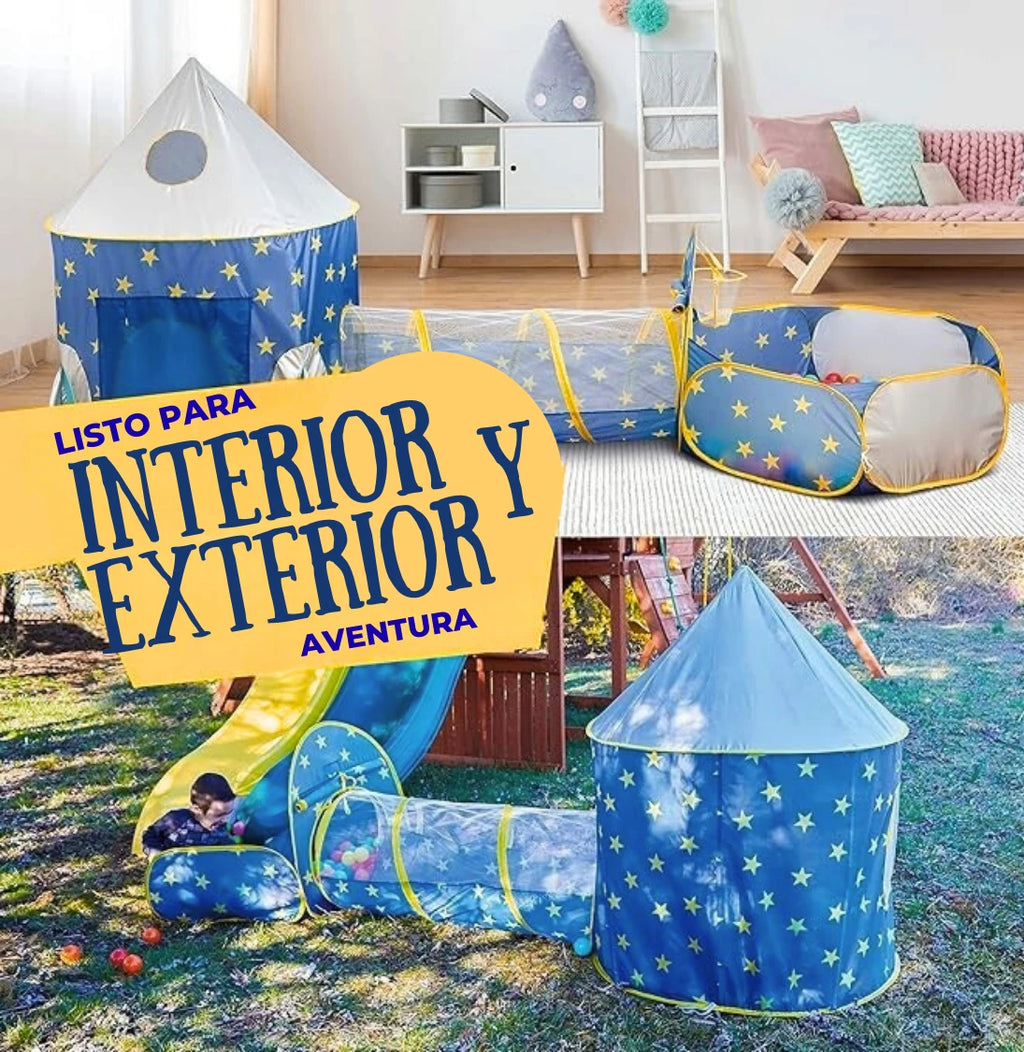Carpa, Túnel y Piscina de Juegos - Mini Parque Explorador