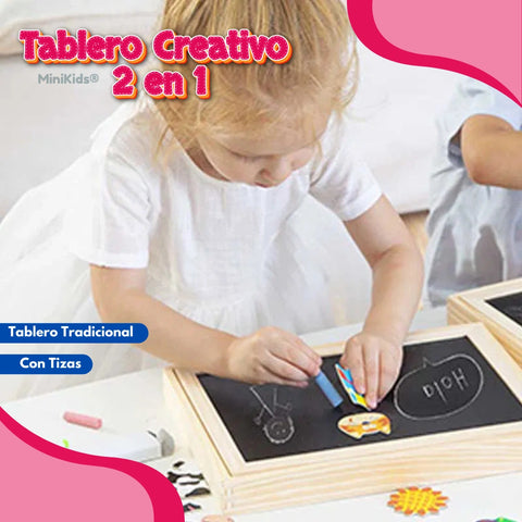 Tablero Creativo 2 en 1 - Diversión y Aprendizaje en Cada Juego