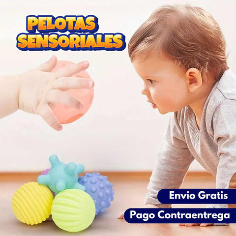 Pelotas Sensoriales Para Bebes Pack X6