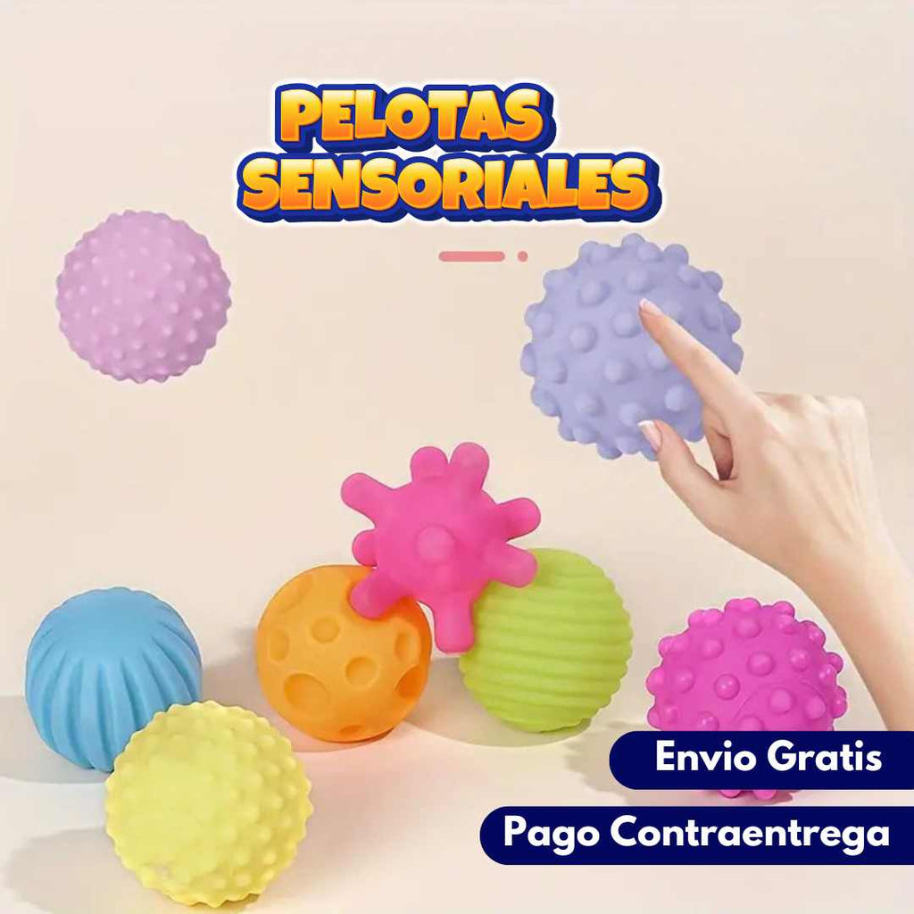 Pelotas Sensoriales Para Bebes Pack X6