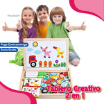 Tablero Creativo 2 en 1 - Diversión y Aprendizaje en Cada Juego