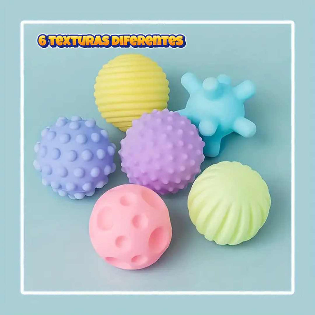Pelotas Sensoriales Para Bebes Pack X6