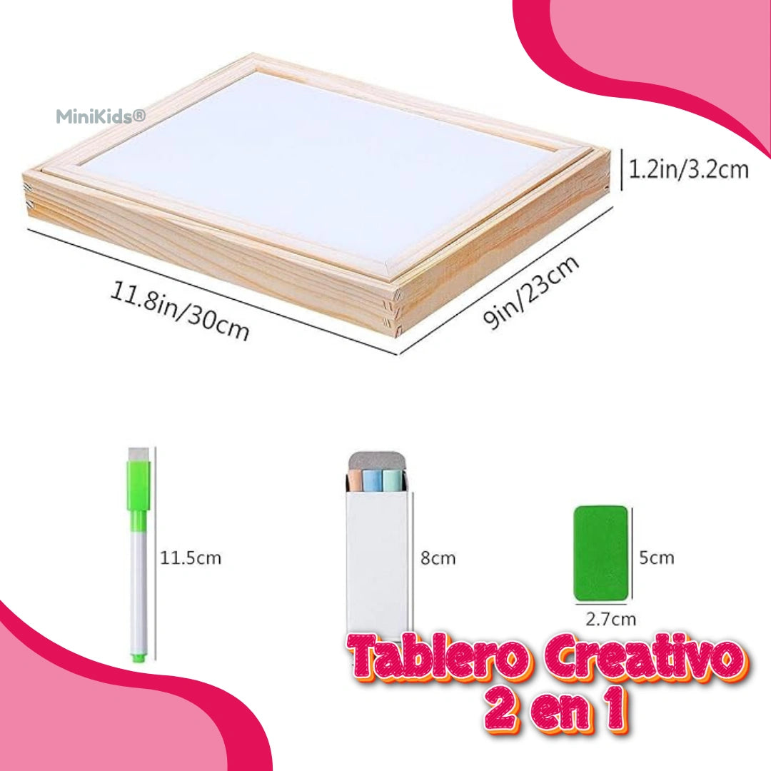 Tablero Creativo 2 en 1 - Diversión y Aprendizaje en Cada Juego