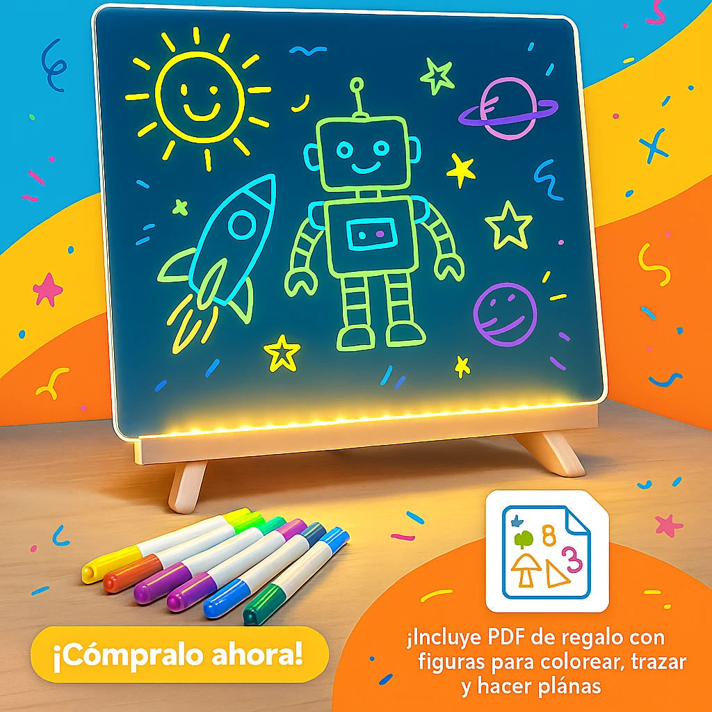 Tablero Lámpara Acrílica DIY de Mensajes Luminosos – MiniKids®