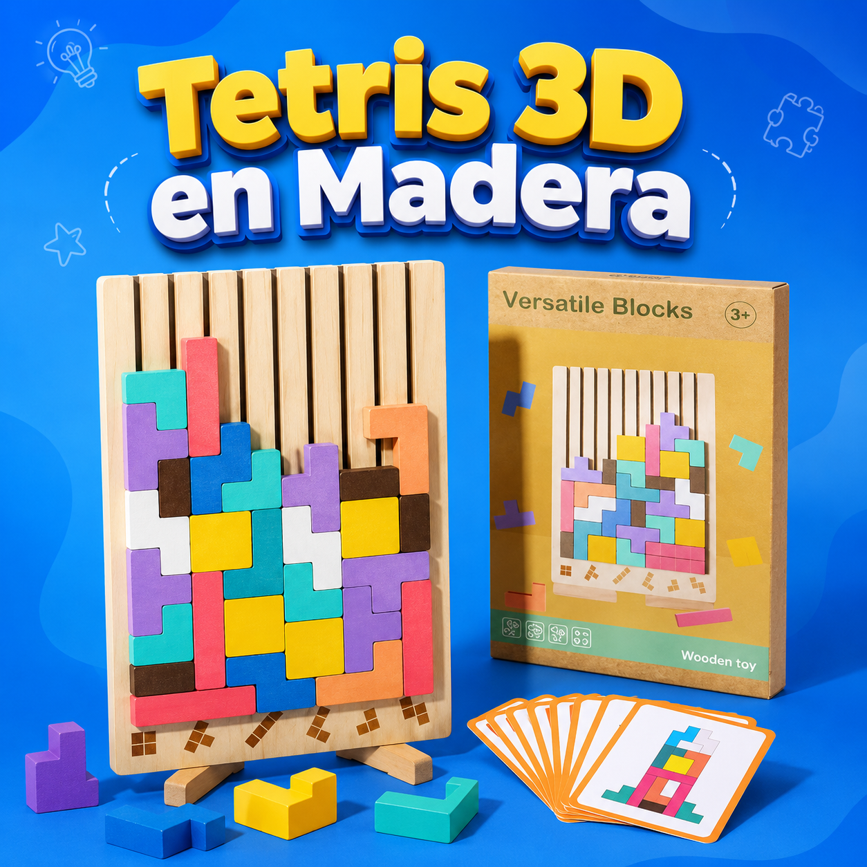Tetris 3D en Madera