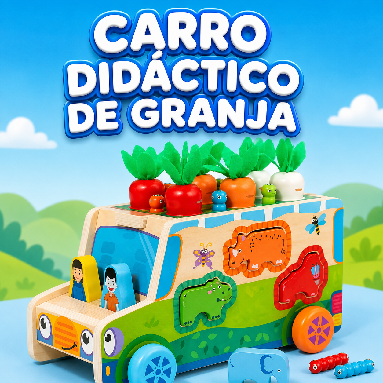 Carrito Montessori Granja 6 EN 1