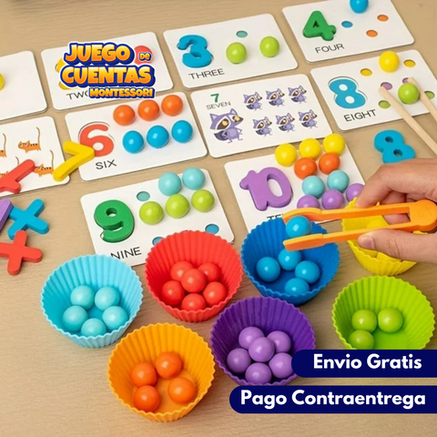 Juego de cuentas Montessori -ENVIO GRATIS