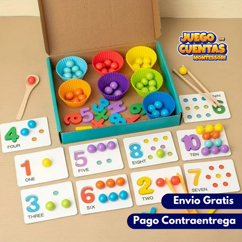 Juego de cuentas Montessori -ENVIO GRATIS