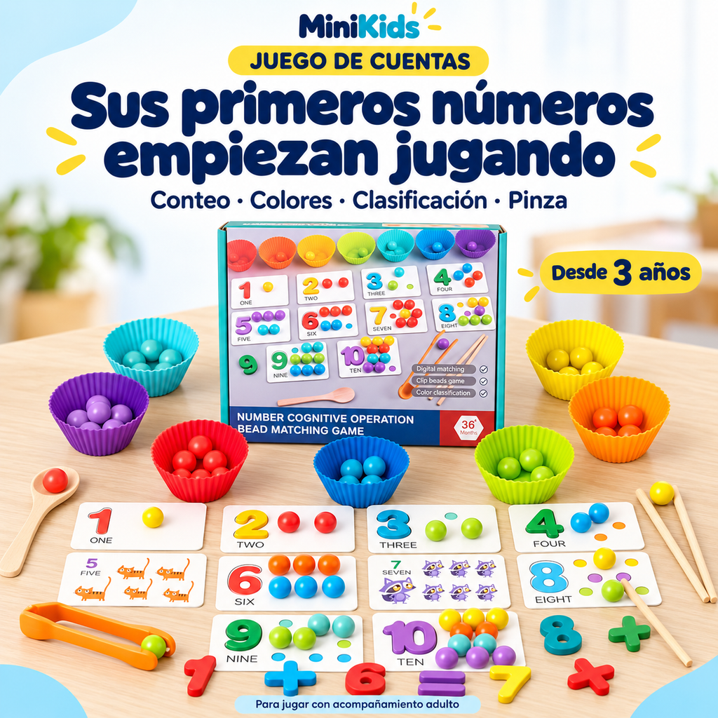 Juego de cuentas Montessori
