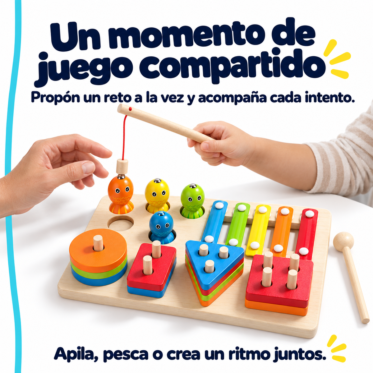 Juego de pesca magnética con acompañamiento