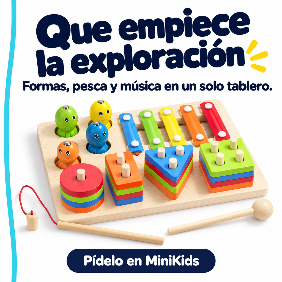 Tablero Montessori de madera para pedir en MiniKids